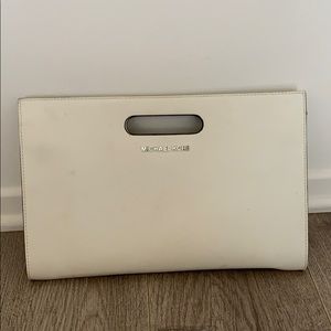 White Michael kors clutch purse